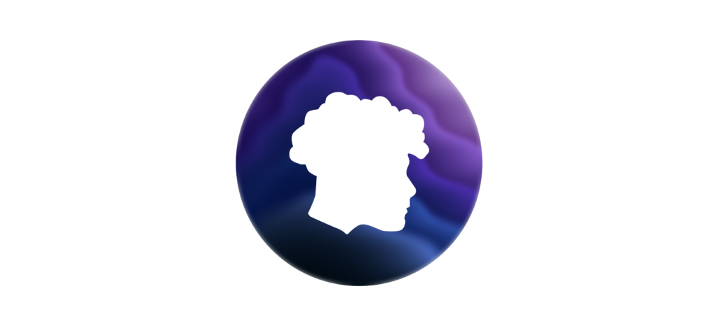 Markolko’s Group logo with a creative background featuring a silhouette profile inside a vibrant, gradient circle.